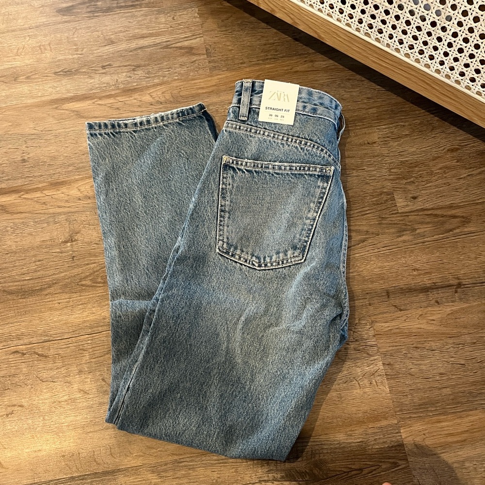 Zara Classic Blue Straight Fit Jean